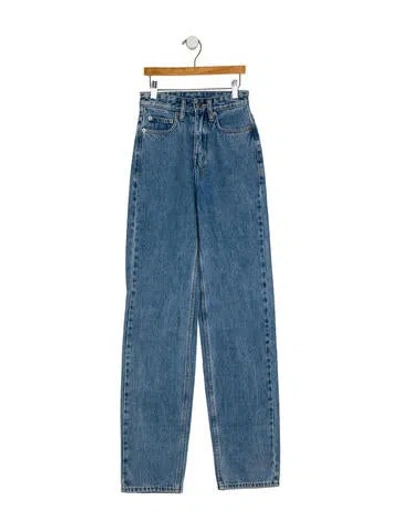 Pre-owned Ksubi High-rise Straight Leg Jeans In Blue