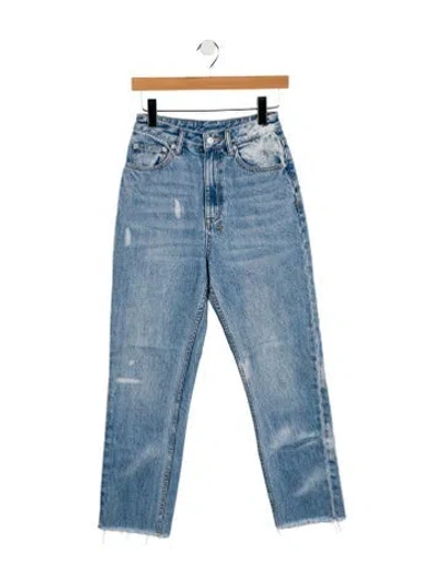 Pre-owned Ksubi High-rise Straight Leg Jeans In Blue