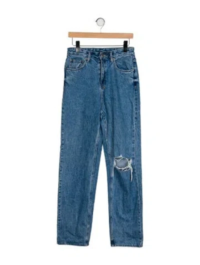 Pre-owned Ksubi High-rise Straight Leg Jeans In Blue