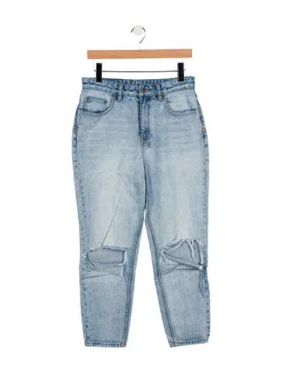 Pre-owned Ksubi High-rise Straight Leg Jeans In Blue