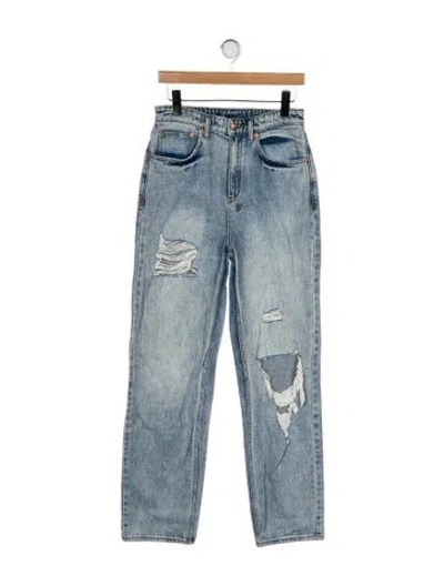 Pre-owned Ksubi High-rise Straight Leg Jeans In Blue