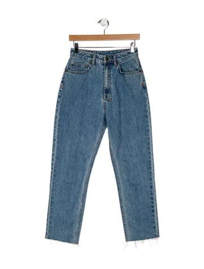 Pre-owned Ksubi High-rise Straight Leg Jeans In Blue