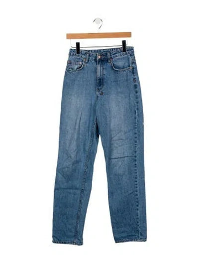 Pre-owned Ksubi High-rise Straight Leg Jeans In Blue