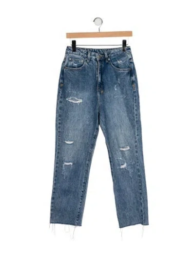 Pre-owned Ksubi High-rise Straight Leg Jeans In Blue