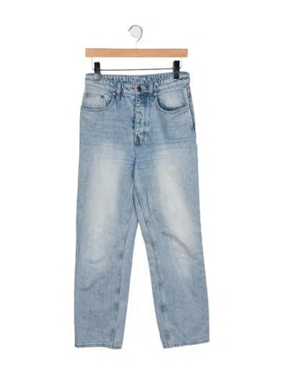 Pre-owned Ksubi High-rise Straight Leg Jeans In Blue