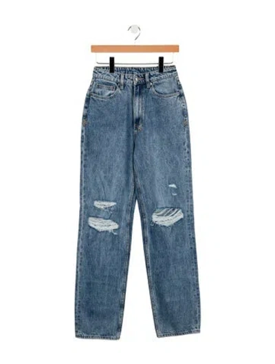 Pre-owned Ksubi High-rise Straight Leg Jeans In Blue