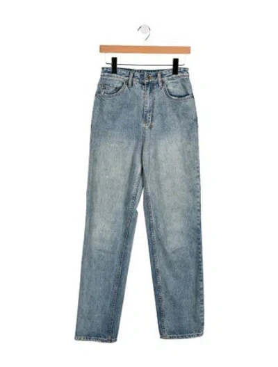 Pre-owned Ksubi High-rise Straight Leg Jeans In Blue