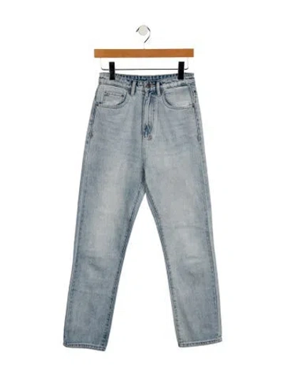 Pre-owned Ksubi High-rise Straight Leg Jeans In Blue