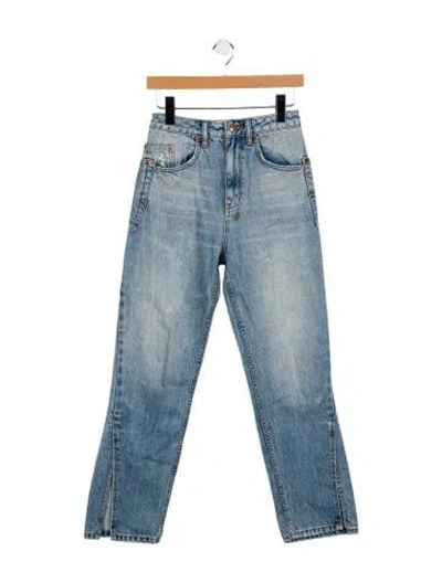 Pre-owned Ksubi High-rise Straight Leg Jeans In Blue