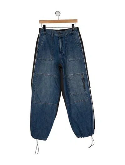 Pre-owned Ksubi High-rise Straight Leg Jeans In Blue