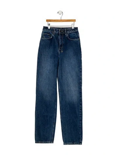 Pre-owned Ksubi High-rise Straight Leg Jeans In Blue