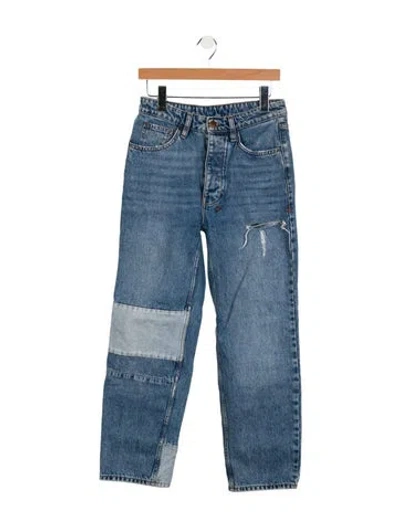 Pre-owned Ksubi High-rise Straight Leg Jeans In Blue