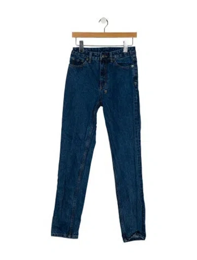 Pre-owned Ksubi High-rise Straight Leg Jeans In Blue