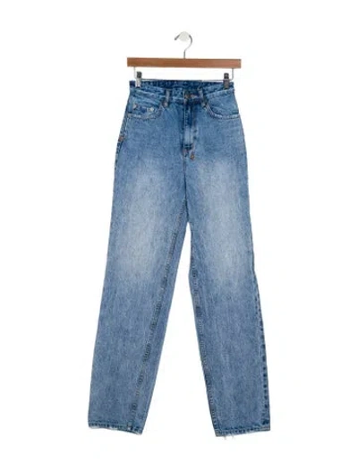 Pre-owned Ksubi High-rise Straight Leg Jeans In Blue