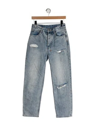 Pre-owned Ksubi High-rise Straight Leg Jeans In Blue