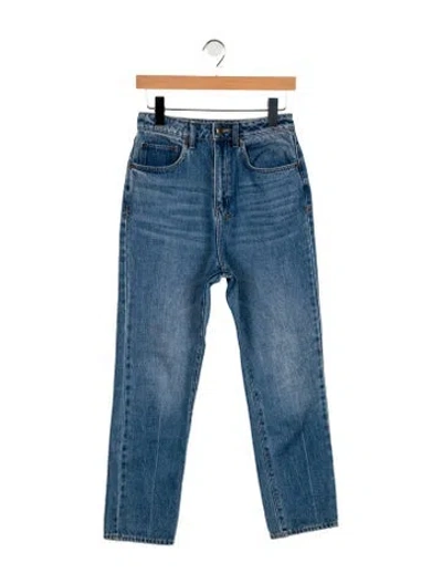 Pre-owned Ksubi High-rise Straight Leg Jeans In Blue