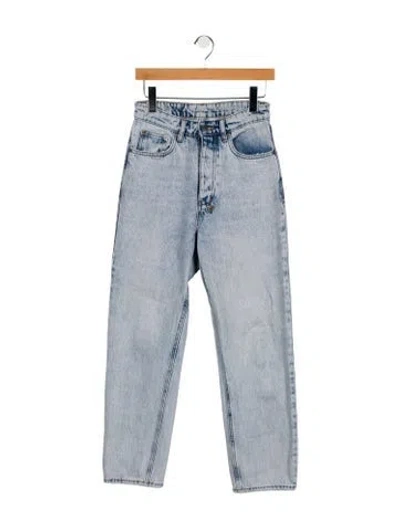 Pre-owned Ksubi High-rise Straight Leg Jeans In Blue