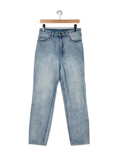 Pre-owned Ksubi High-rise Straight Leg Jeans In Blue