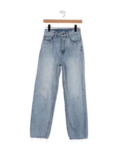 Pre-owned Ksubi High-rise Straight Leg Jeans In Blue