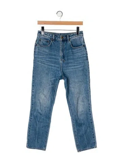 Pre-owned Ksubi High-rise Straight Leg Jeans In Blue