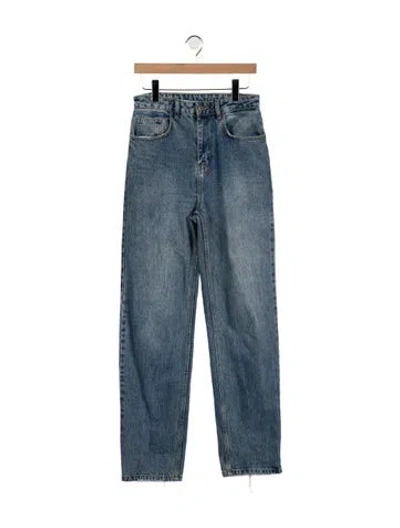 Pre-owned Ksubi High-rise Straight Leg Jeans In Blue