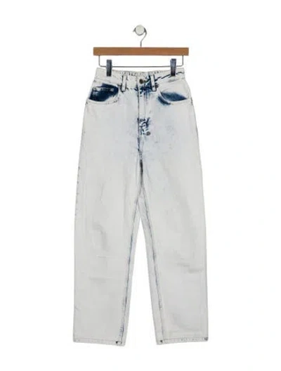 Pre-owned Ksubi High-rise Straight Leg Jeans In Blue