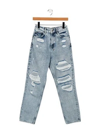 Pre-owned Ksubi High-rise Straight Leg Jeans In Blue
