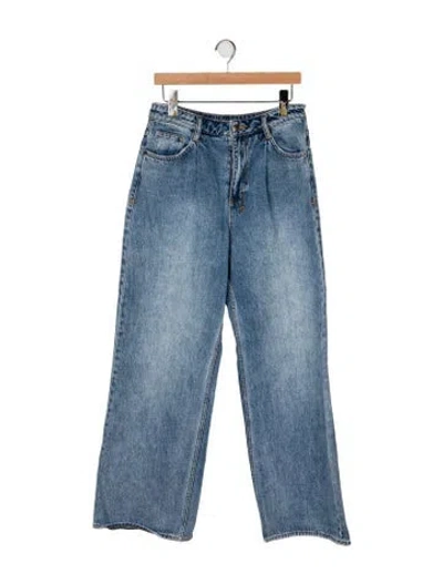 Pre-owned Ksubi High-rise Straight Leg Jeans In Blue