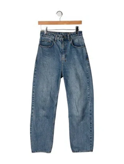 Pre-owned Ksubi High-rise Straight Leg Jeans In Blue