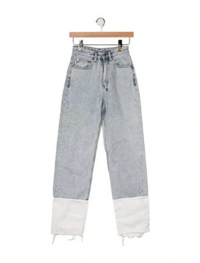 Pre-owned Ksubi High-rise Straight Leg Jeans In Blue