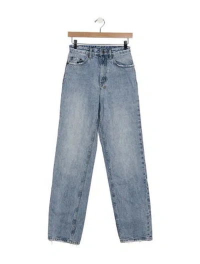 Pre-owned Ksubi High-rise Straight Leg Jeans In Blue