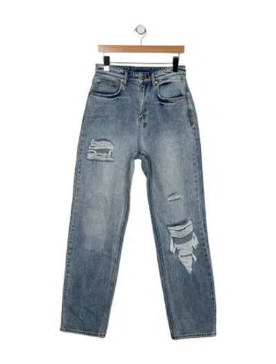 Pre-owned Ksubi High-rise Straight Leg Jeans In Blue