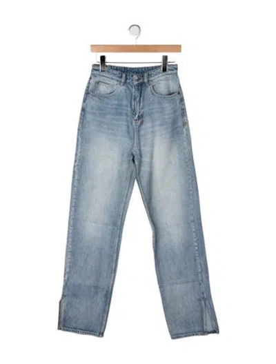 Pre-owned Ksubi High-rise Straight Leg Jeans In Blue