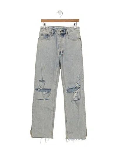 Pre-owned Ksubi High-rise Straight Leg Jeans In Blue