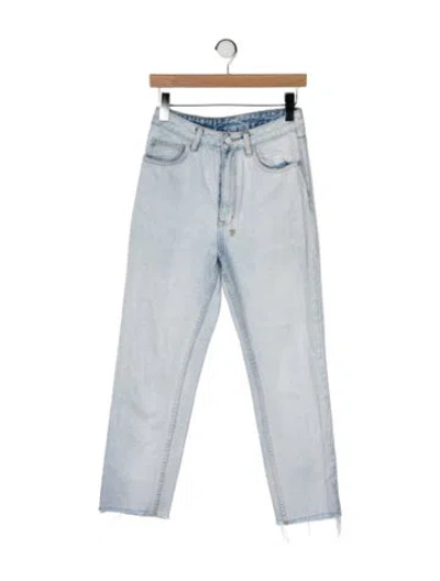 Pre-owned Ksubi High-rise Straight Leg Jeans In Blue