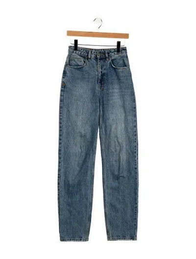 Pre-owned Ksubi High-rise Straight Leg Jeans In Blue