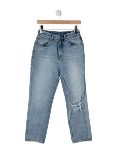 Pre-owned Ksubi High-rise Straight Leg Jeans In Blue