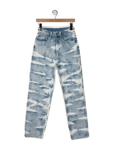 Pre-owned Ksubi High-rise Straight Leg Jeans In Blue