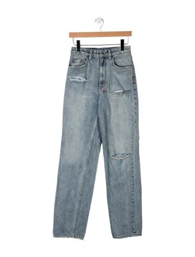 Pre-owned Ksubi High-rise Straight Leg Jeans In Blue