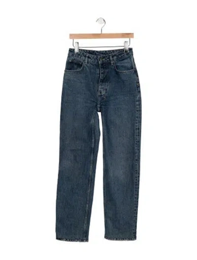 Pre-owned Ksubi High-rise Straight Leg Jeans In Blue