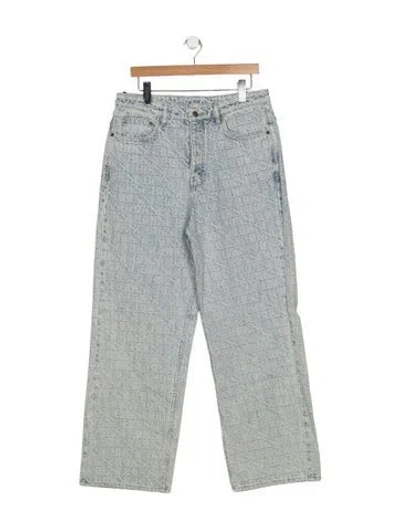 Pre-owned Ksubi High-rise Straight Leg Jeans In Blue