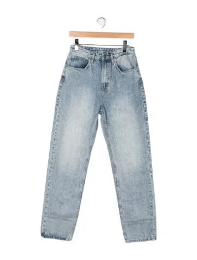 Pre-owned Ksubi High-rise Straight Leg Jeans In Blue