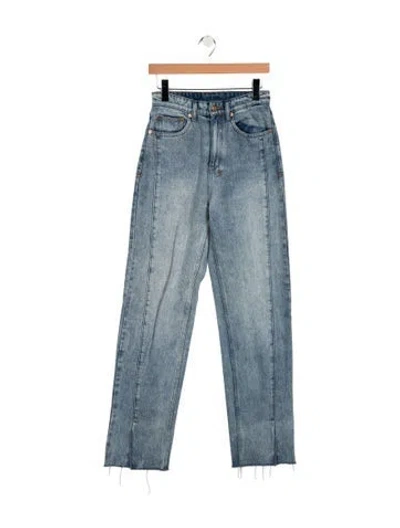 Pre-owned Ksubi High-rise Straight Leg Jeans In Blue