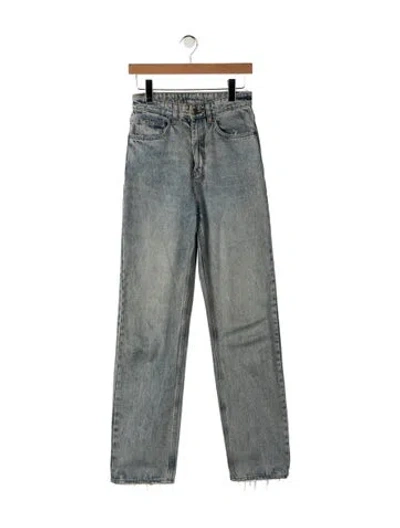 Pre-owned Ksubi High-rise Straight Leg Jeans In Blue
