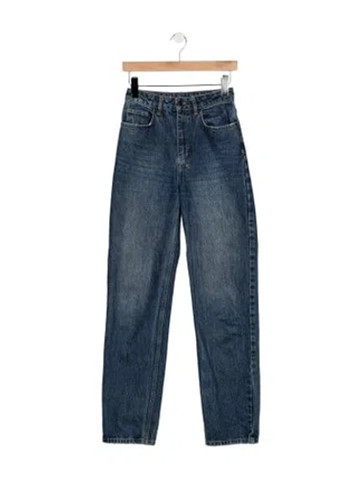 Pre-owned Ksubi High-rise Straight Leg Jeans In Blue