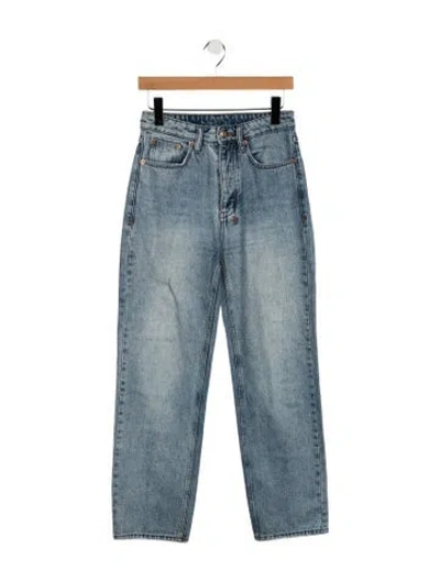 Pre-owned Ksubi High-rise Straight Leg Jeans In Blue