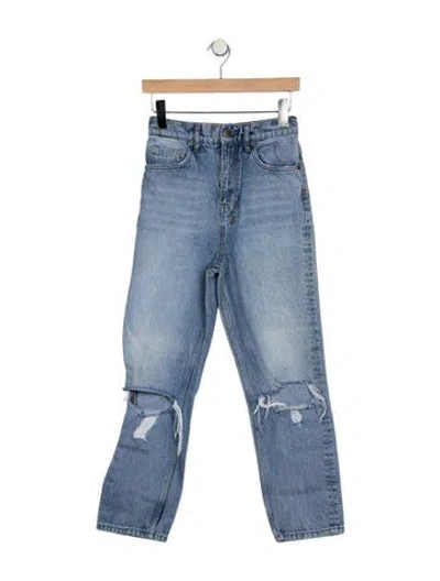 Pre-owned Ksubi High-rise Straight Leg Jeans In Blue