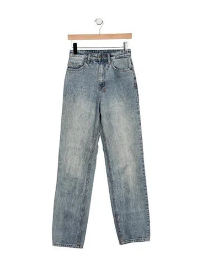 Pre-owned Ksubi High-rise Straight Leg Jeans In Blue