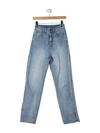 Pre-owned Ksubi High-rise Straight Leg Jeans In Blue