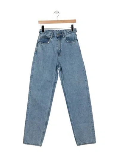 Pre-owned Ksubi High-rise Straight Leg Jeans In Blue